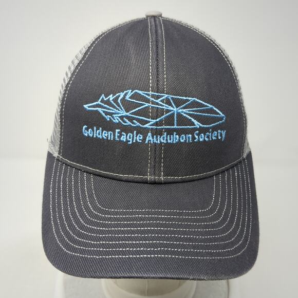 Golden Eagle Audubon Society Trucker Cap Gray One Size Adjustable Mesh Back - Picture 2 of 9
